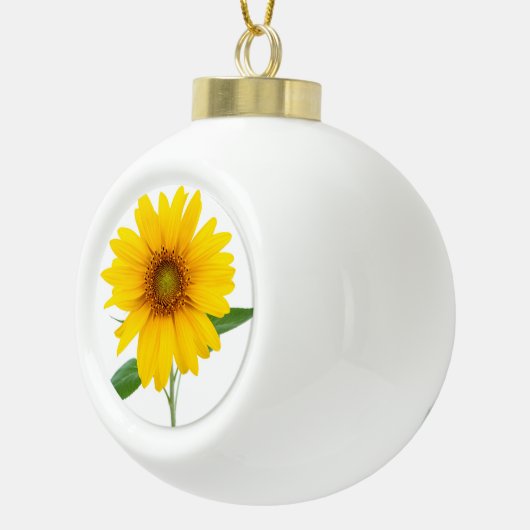 Sonnenblume Keramik Kugel-Ornament (Rechts)