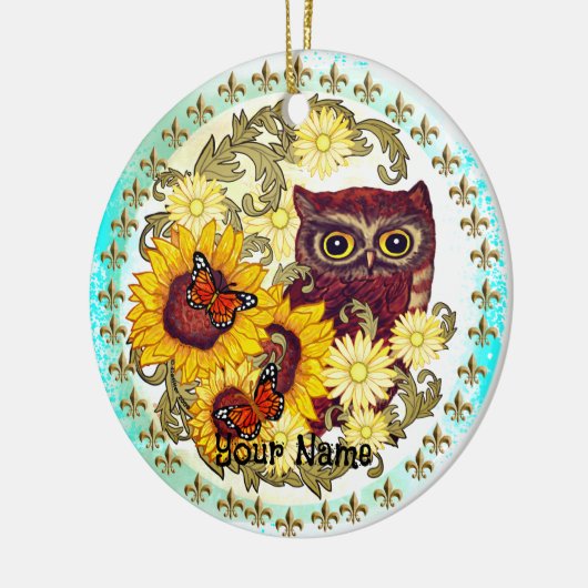 Sonnenblume Keramik Ornament (Links)