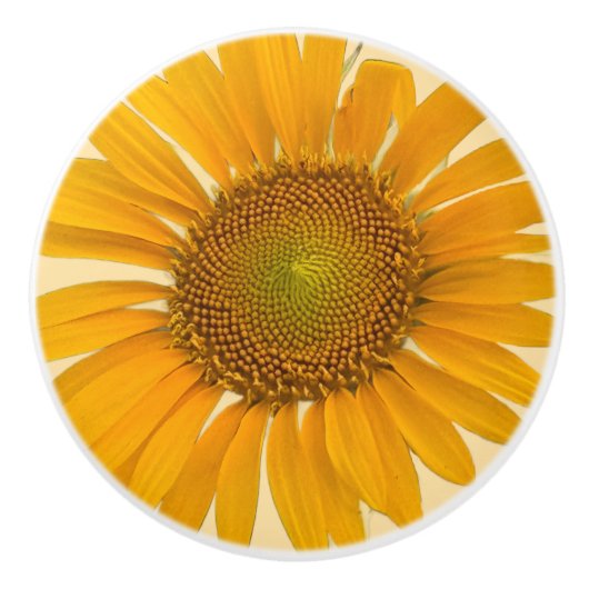 Sonnenblume Keramik Pull Keramikknauf (Vorderseite)