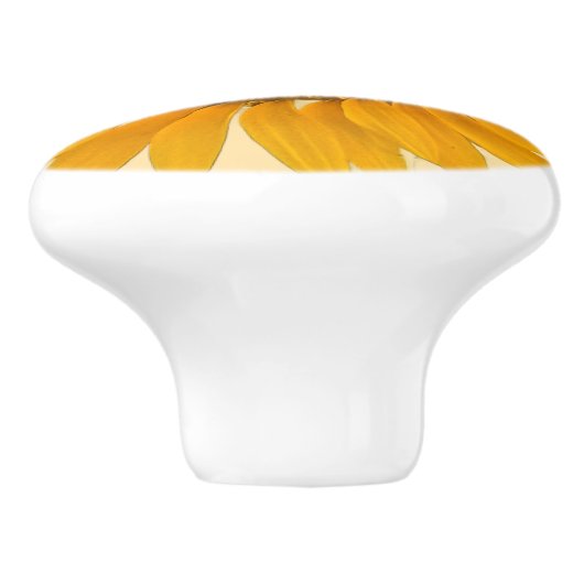 Sonnenblume Keramik Pull Keramikknauf (Seitenansicht)