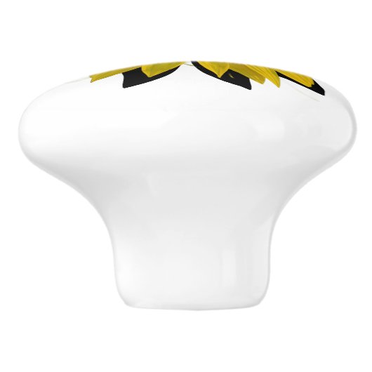 Sonnenblume Keramikknauf (Seitenansicht)