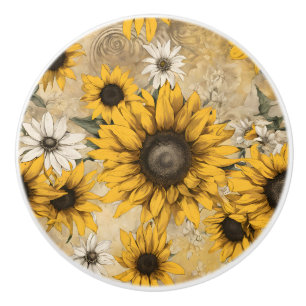 Sonnenblume Keramikknauf