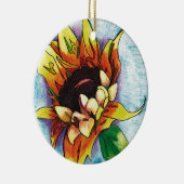 Sonnenblume Keramikornament (Rechts)