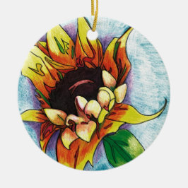 Sonnenblume Keramikornament
