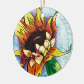 Sonnenblume Keramikornament (Links)