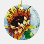 Sonnenblume Keramikornament (Hinten)