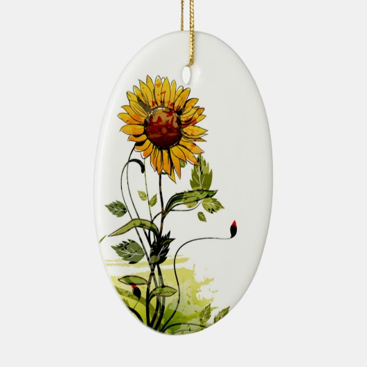 Sonnenblume Keramikornament (Rechts)