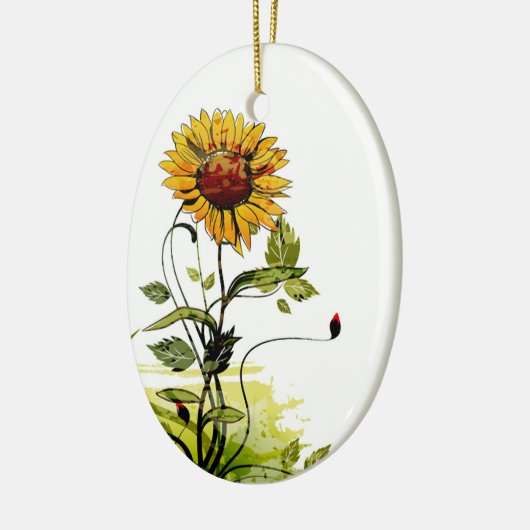 Sonnenblume Keramikornament (Links)