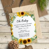 Sonnenblume Kinderdusche Einladung