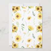 Sonnenblume Kinderdusche Einladung (Rückseite)