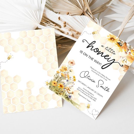 Sonnenblume Kleine Honey Baby Dusche Einladung