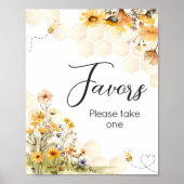 Sonnenblume Kleine Honey Baby Duschfavoriten Poster (Vorne)