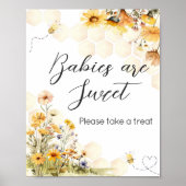 Sonnenblume Kleine Honigbabys sind süß Poster (Vorne)