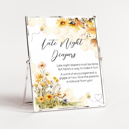 Sonnenblume Kleiner Honig Spätabenteuer Windeln Poster