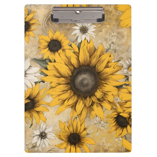 Sonnenblume Klemmbrett (Vorderseite)