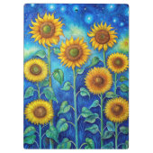 Sonnenblume Klemmbrett (Rückseite)