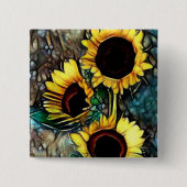 Sonnenblume-Knopf Button (Vorderseite)