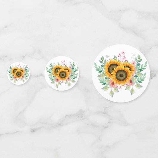 Sonnenblume Konfetti (Vorderseiten)