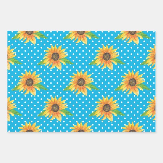Sonnenblume Kontur Geschenkpapier Set (Vorderseite)