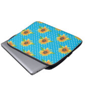 Sonnenblume Kontur Laptopschutzhülle (Vorne Knopf)