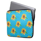 Sonnenblume Kontur Laptopschutzhülle (Vorderseite Links)