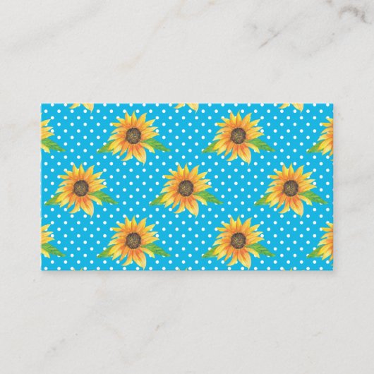 Sonnenblume Kontur Visitenkarte (Vorderseite)