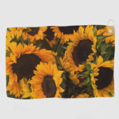 Sonnenblume-Korb Golfhandtuch (Horizontal)