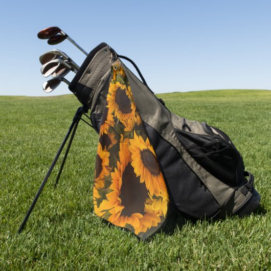 Sonnenblume-Korb Golfhandtuch (Gras)