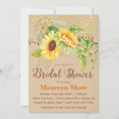 Sonnenblume Kraft Bridal Dusche Einladung (Vorderseite)