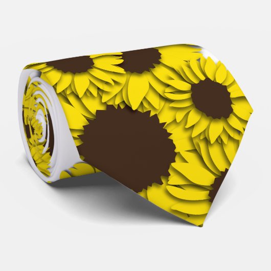 Sonnenblume Krawatte (Gerollt)