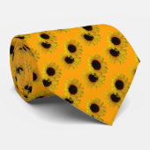 Sonnenblume-Krawatten-schöne gelbe Krawatte (Gerollt)