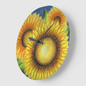 Sonnenblume Küche Wandklemme Geschenk Große Wanduhr (Winkel)