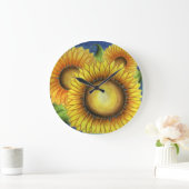 Sonnenblume Küche Wandklemme Geschenk Große Wanduhr (Zuhause)