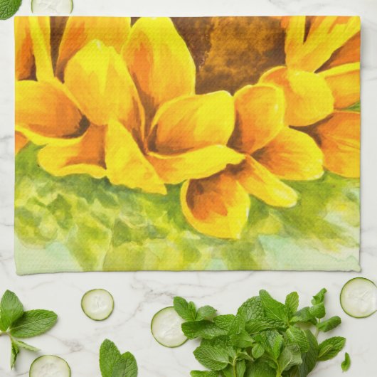 Sonnenblume Küchentuch (Gefaltet)