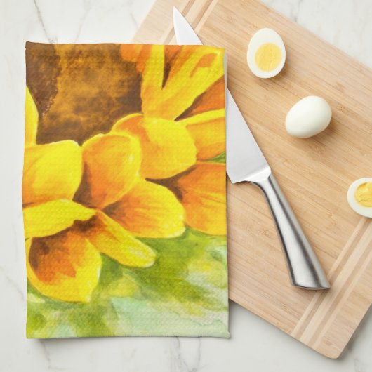 Sonnenblume Küchentuch (Viertel Falte)