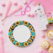 Sonnenblume Kuh Print Western Pappteller (Party)