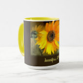 Sonnenblume-kundenspezifische kombinierte Tasse (Vorderseite Links)