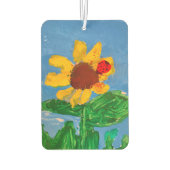 Sonnenblume "Kunst von Kindern" Autolufterfrischer (Rückseite)