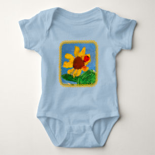 Sonnenblume "Kunst von Kindern" Baby Strampler