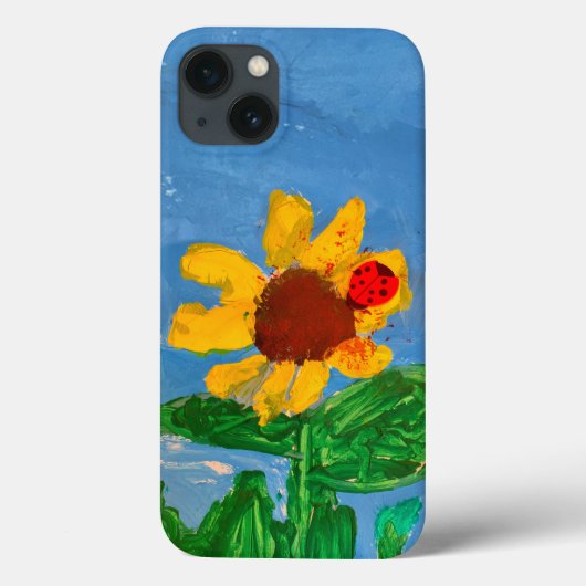 Sonnenblume "Kunst von Kindern" Case-Mate iPhone Hülle (Rückseite)