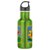 Sonnenblume "Kunst von Kindern" Edelstahlflasche (Vorderseite)