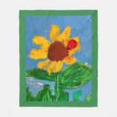 Sonnenblume "Kunst von Kindern" Fleecedecke (Vorderseite)