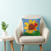Sonnenblume "Kunst von Kindern" Kissen (Stuhl )