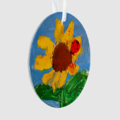 Sonnenblume "Kunst von Kindern" Ornament (Vorderseite)