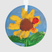 Sonnenblume "Kunst von Kindern" Ornament (Rückseite)