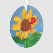 Sonnenblume "Kunst von Kindern" Ornament (Vorderseite)
