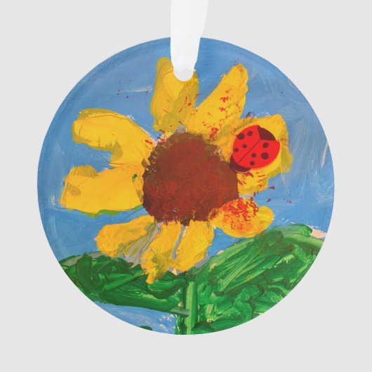 Sonnenblume "Kunst von Kindern" Ornament (Vorderseite)