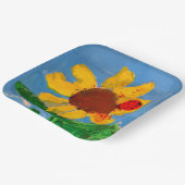 Sonnenblume "Kunst von Kindern" Pappteller (Gewinkelt)