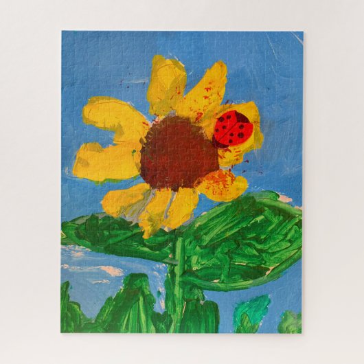 Sonnenblume "Kunst von Kindern" Puzzle (Vertikal)
