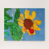 Sonnenblume "Kunst von Kindern" Puzzle (Horizontal)